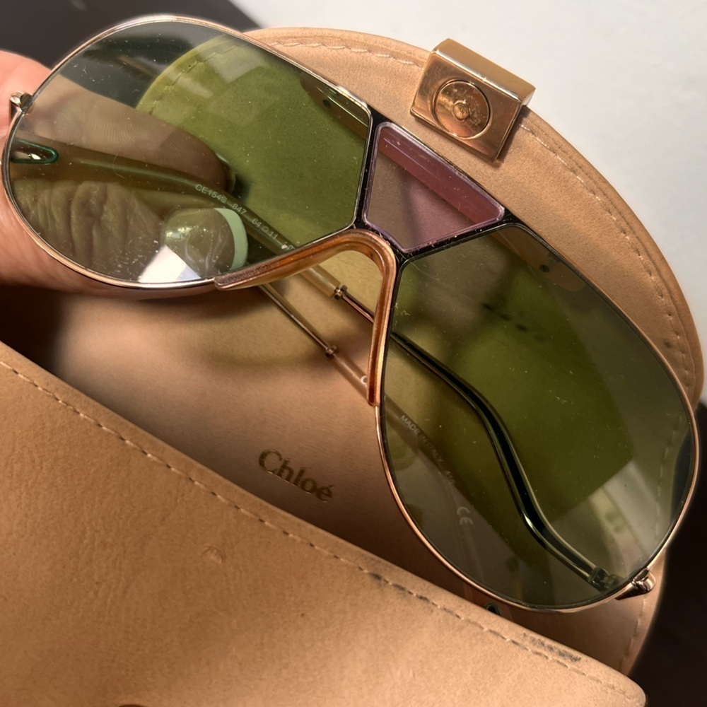Chloe ́ Willis 64mm Navigator Sunglasses Rose/Peach - Picture 5 of 16
